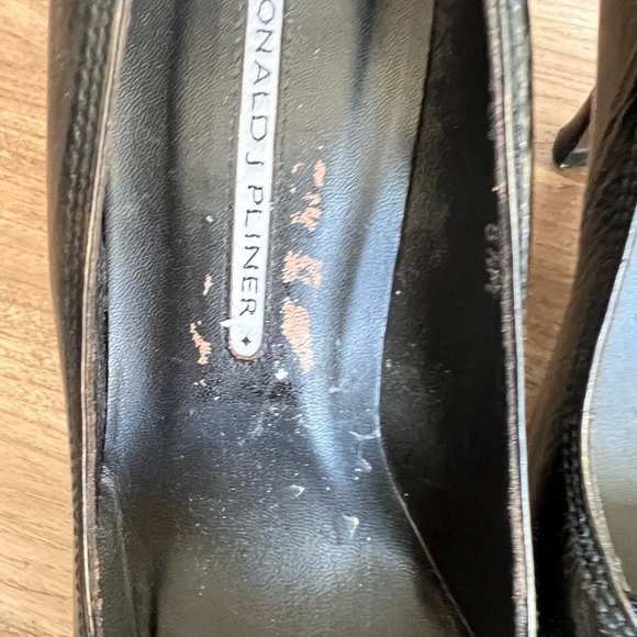 Donald J Pliner pointed square toe bumps patent leather bronze 8 1/2 - Picture 10 of 14